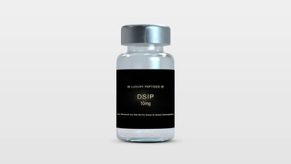 DSIP lyophilized research peptide vial Luxury Peptides black label